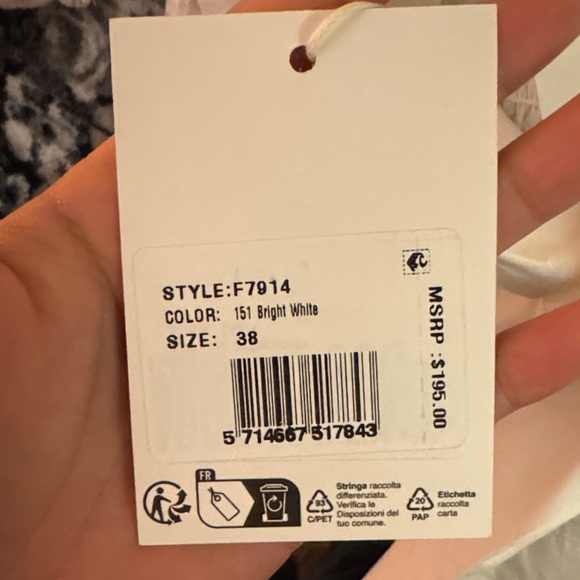 Ganni White Ruffle Sleeve Blouse - Picture 3 of 4